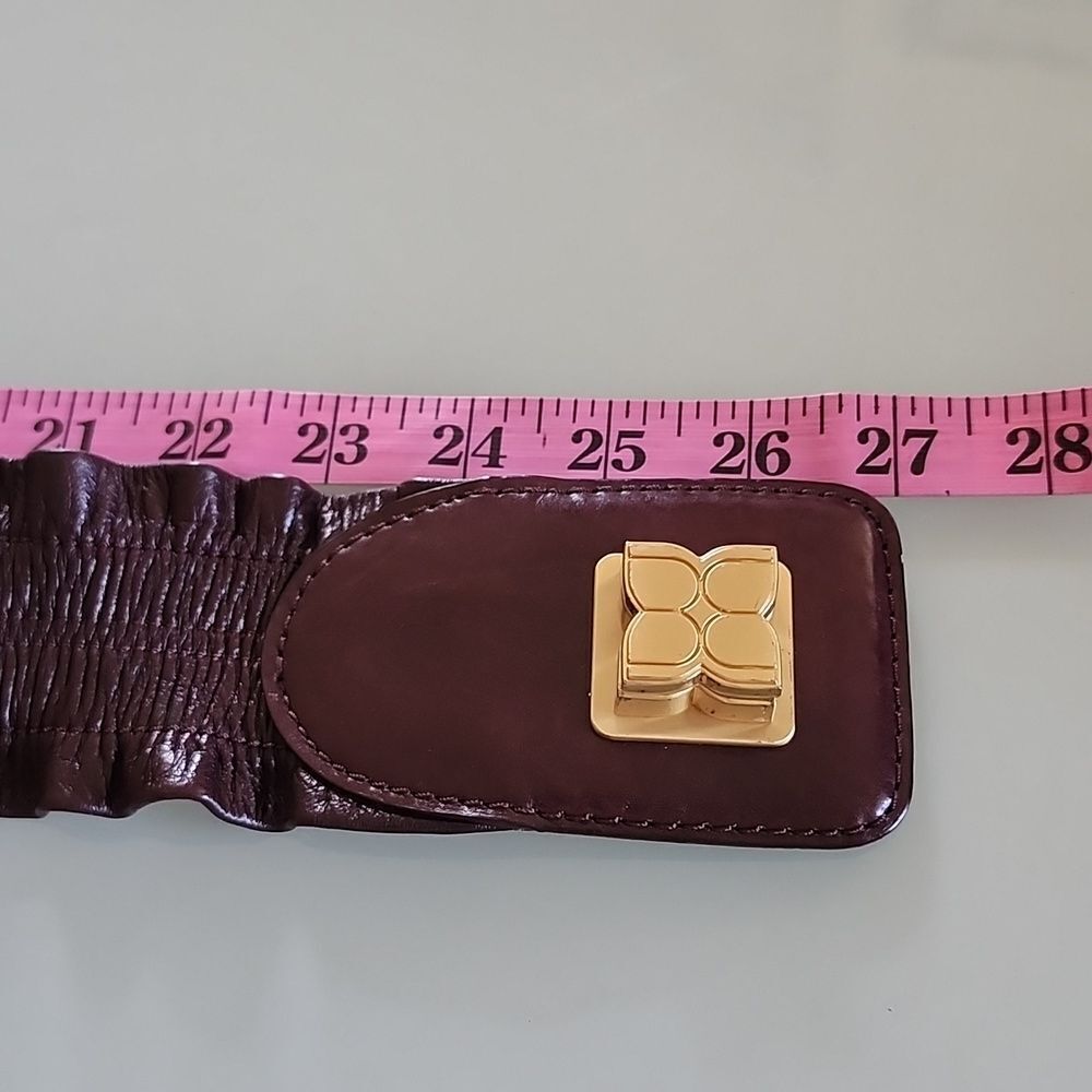 BCBGMAXAZRIA Leather Boho Eclectic Statement Dopamine Belt Size XS - Picture 5 of 8